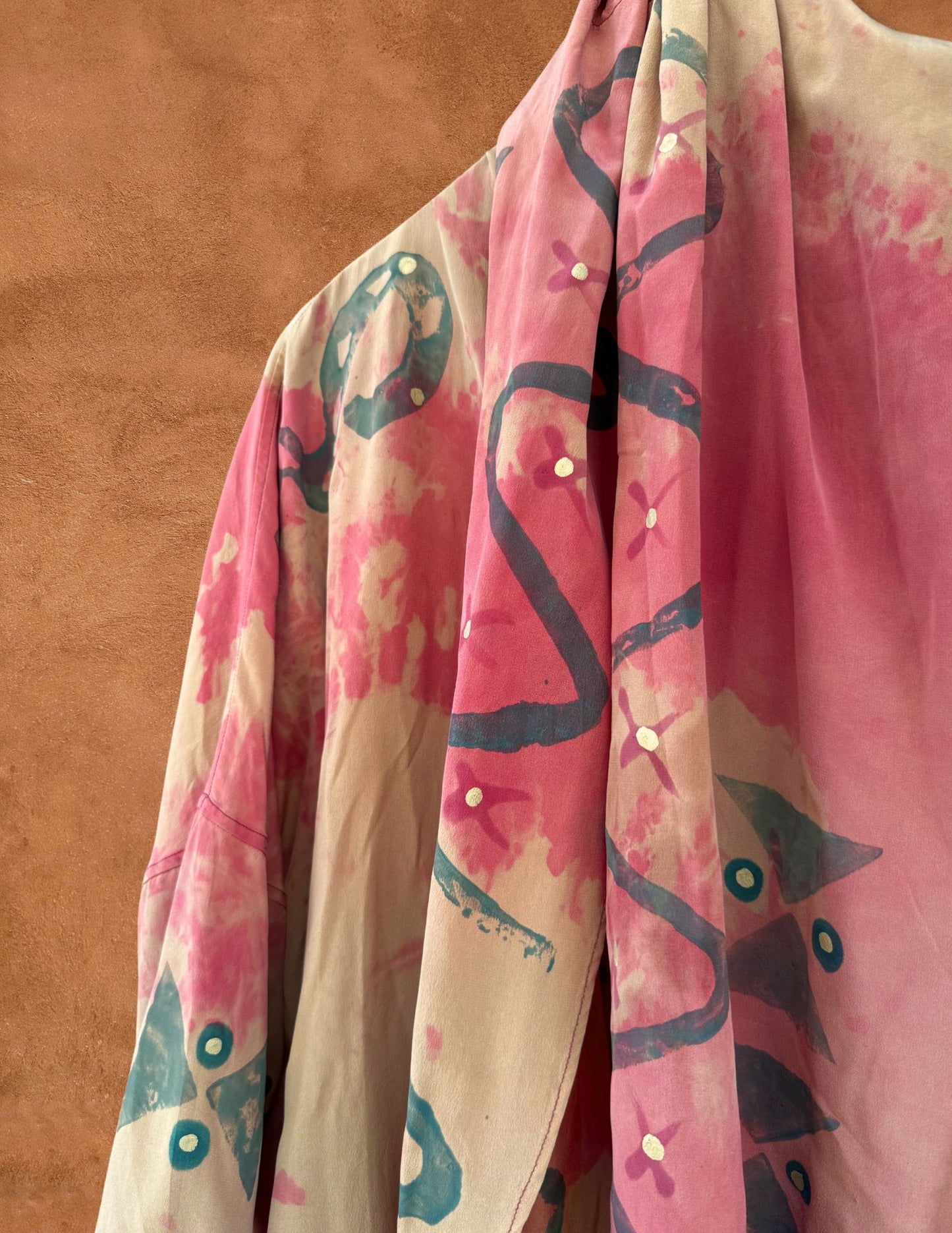 Vintage Silk Handpainted Desert Set