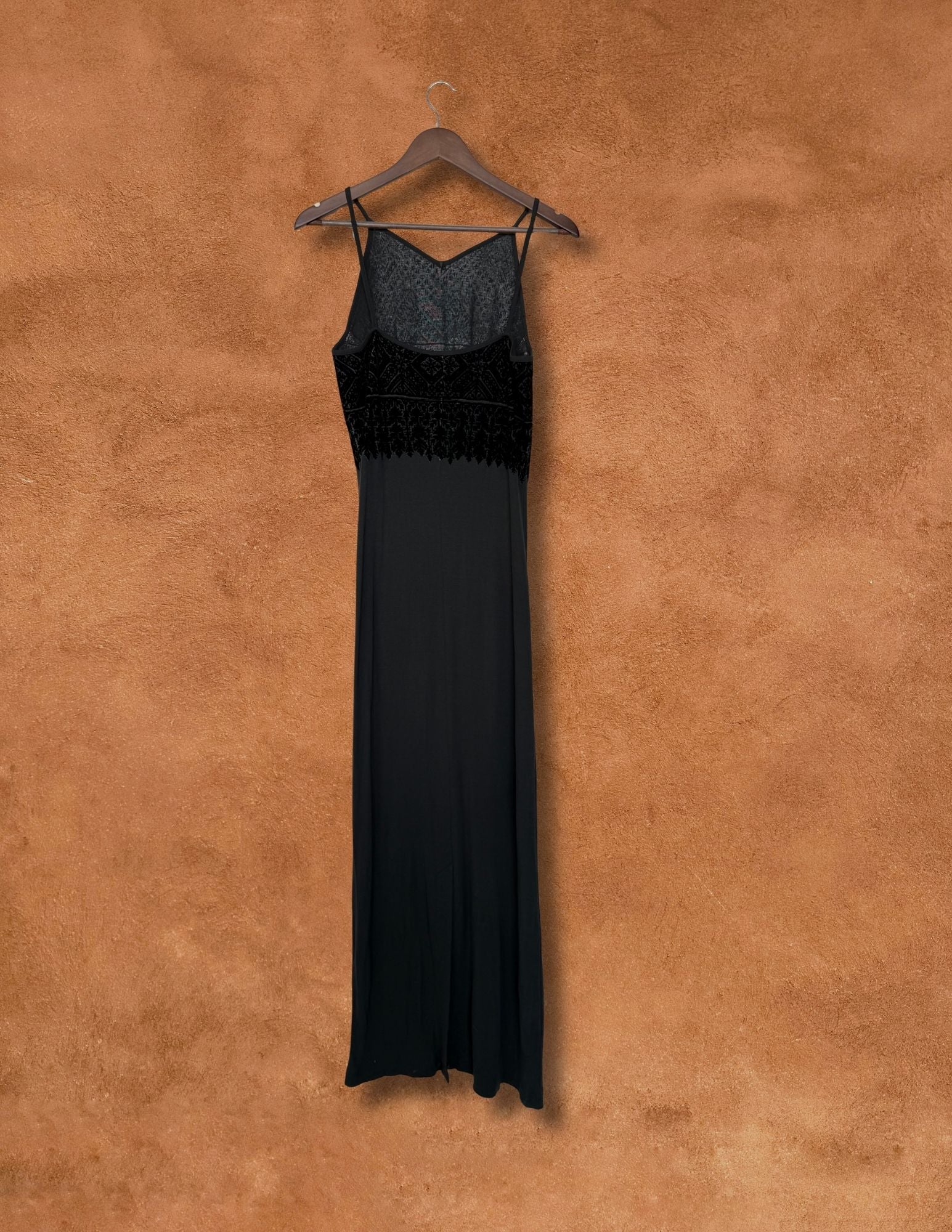 Vintage 90s Flocked Ornate Dress by Dries Van Noten - S 4KINSHIP Vintage 90s Flocked Ornate Dress by Dries Van Noten - S 4KINSHIP