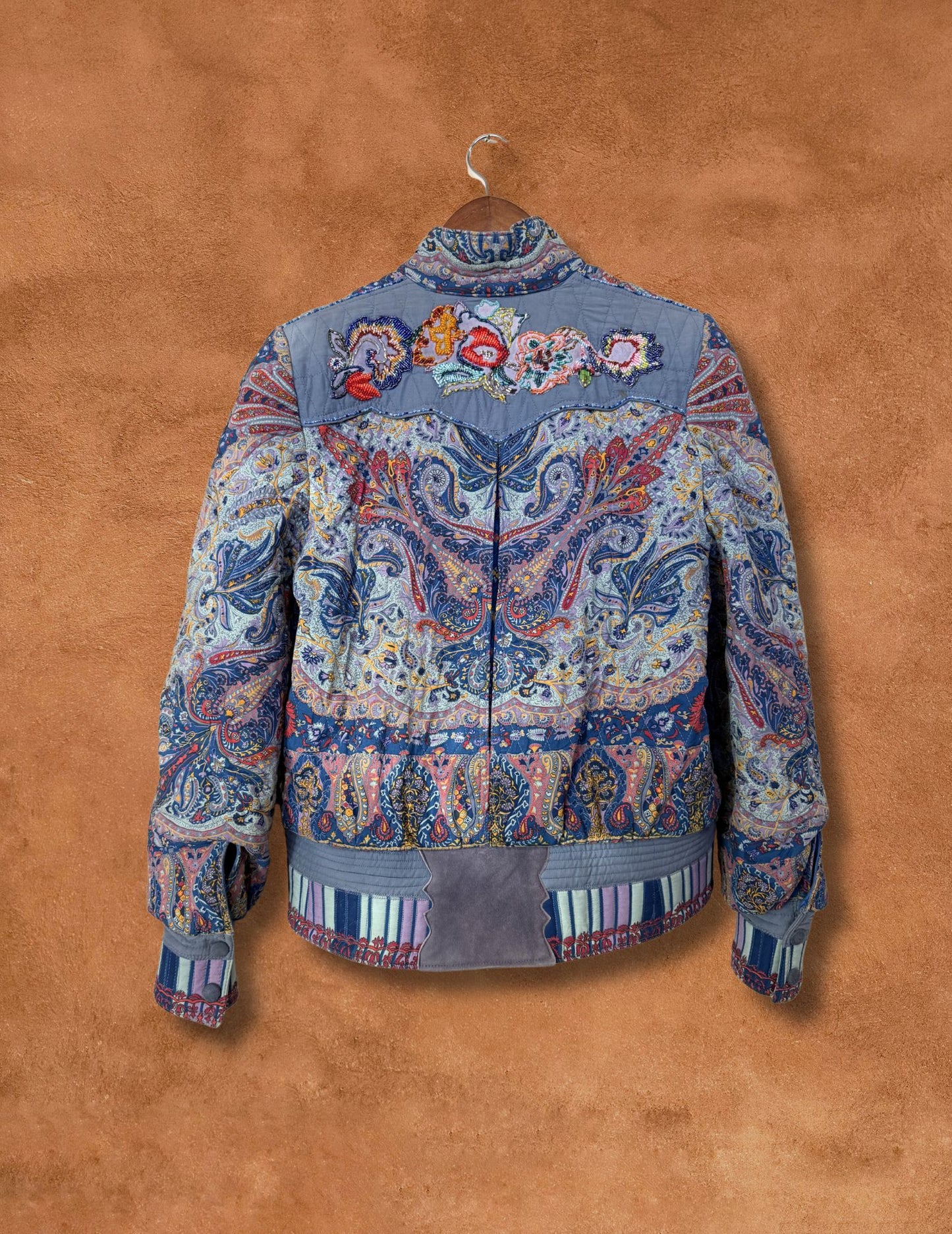 Rare Vintage 80s Paisley Quilted Jacket 44 x 23