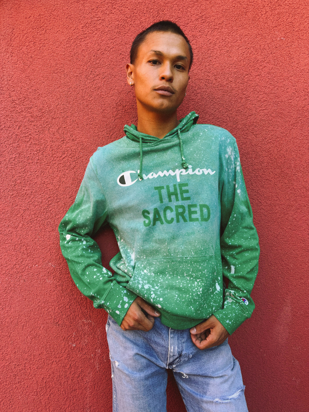 Upcycled Vintage Hoodie- 42 x 29 Champion The Sacred