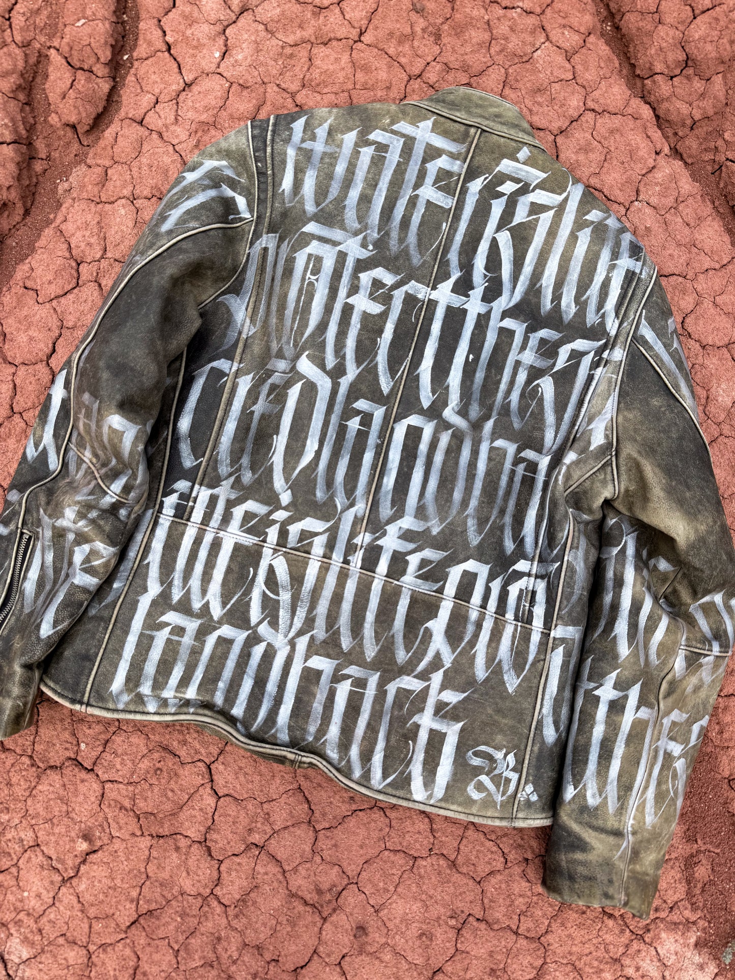 Upcycled Vintage Leather Jacket by Diné Artist Blythe Marino