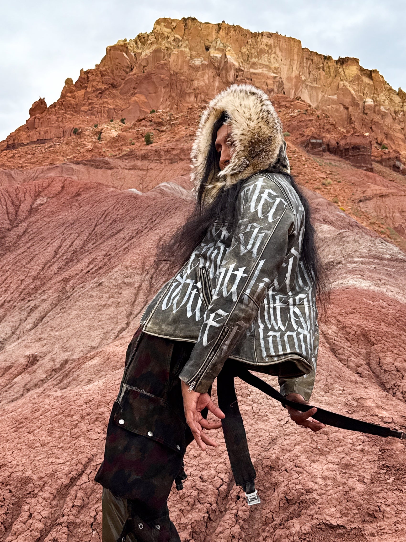 Upcycled Vintage Leather Jacket by Diné Artist Blythe Marino