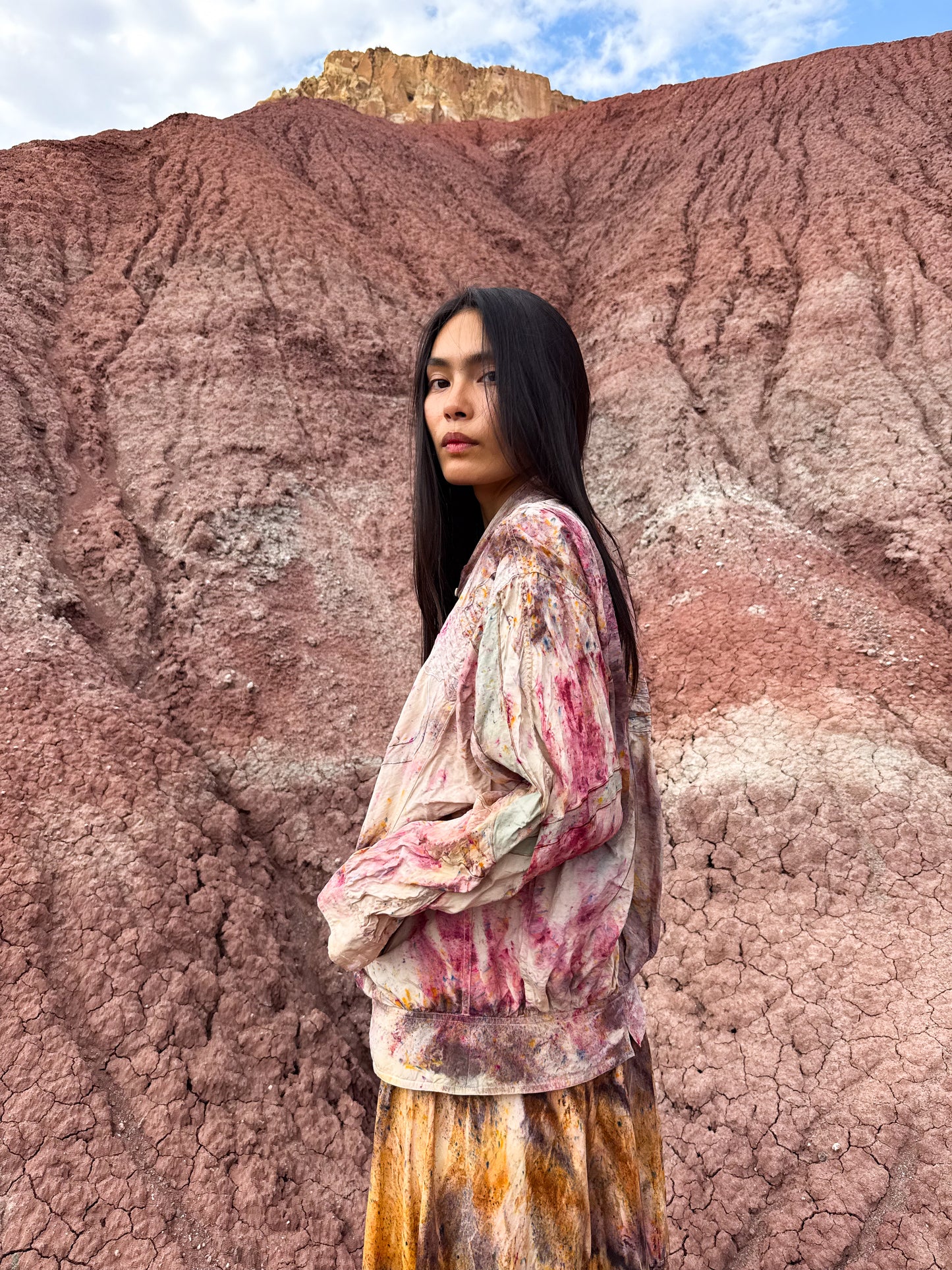 Upcycled Vintage 80s Silk Appliqué Jacket