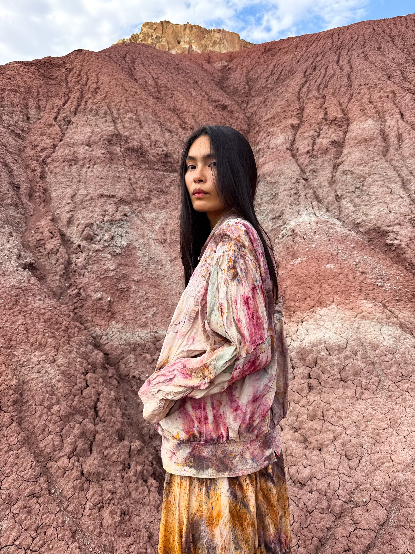 Upcycled Vintage 80s Silk Appliqué Jacket