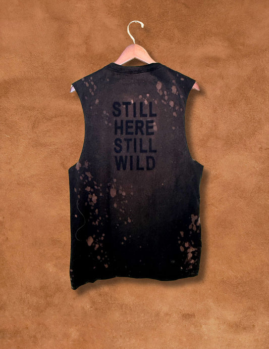 Upcycled Vintage Tee- Twin Leopards 40 x 29