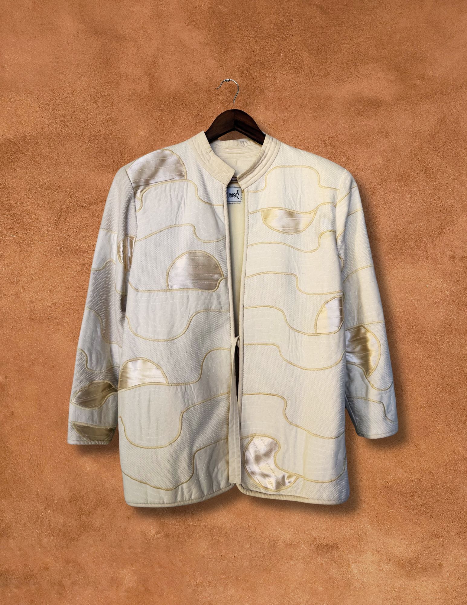 Vintage 70s Applique Folk Jacket 44 x 30