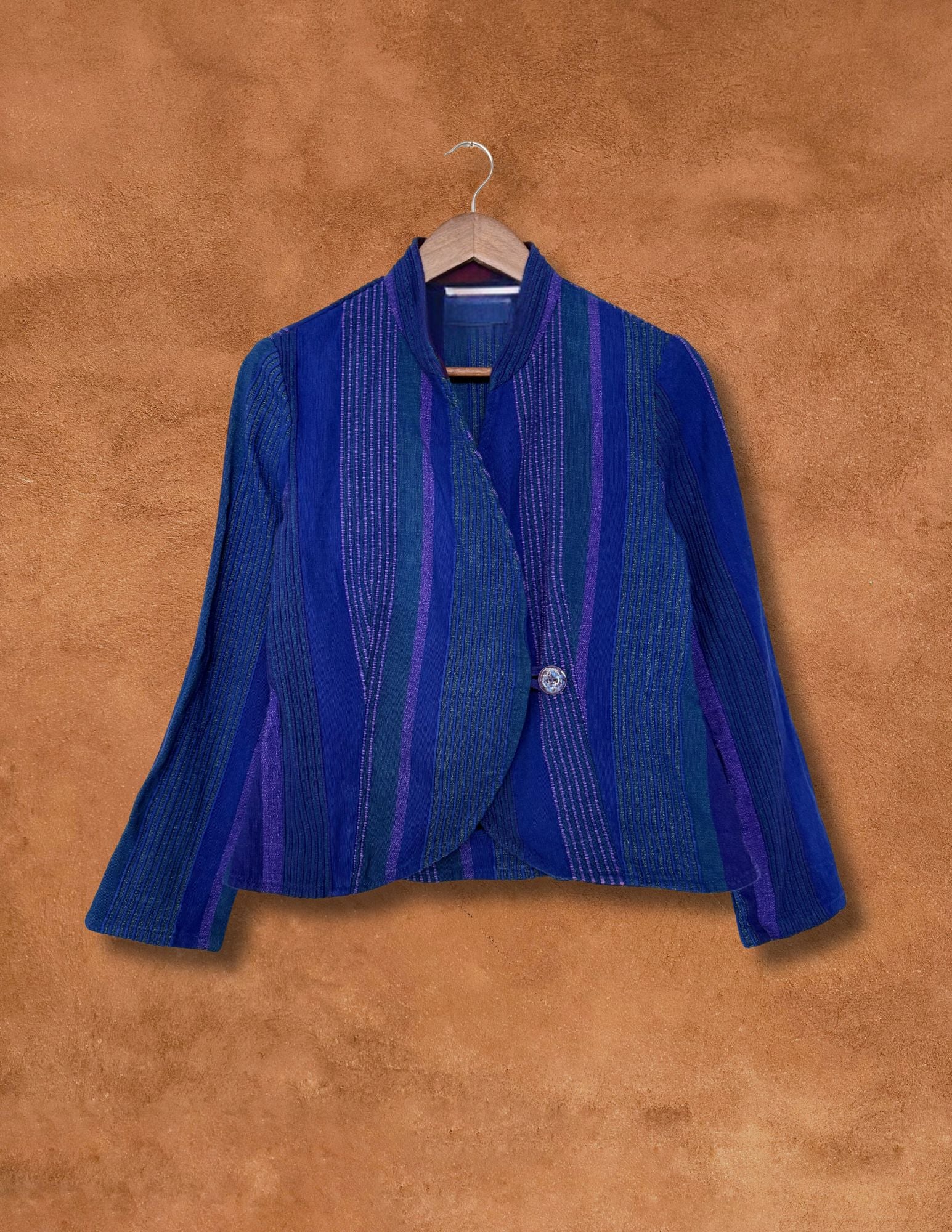 Vintage 80s Handwoven Isle of Skye Wrap Jacket 36 x 22