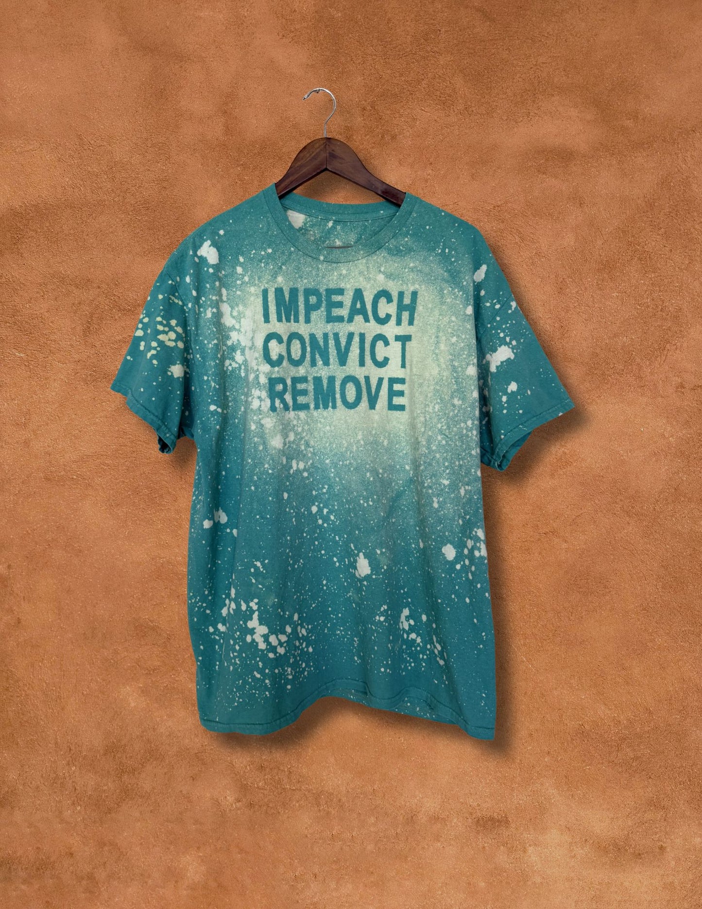Upcycled Vintage Tee- 48 x 29 IMPEACH CONVICT REMOVE