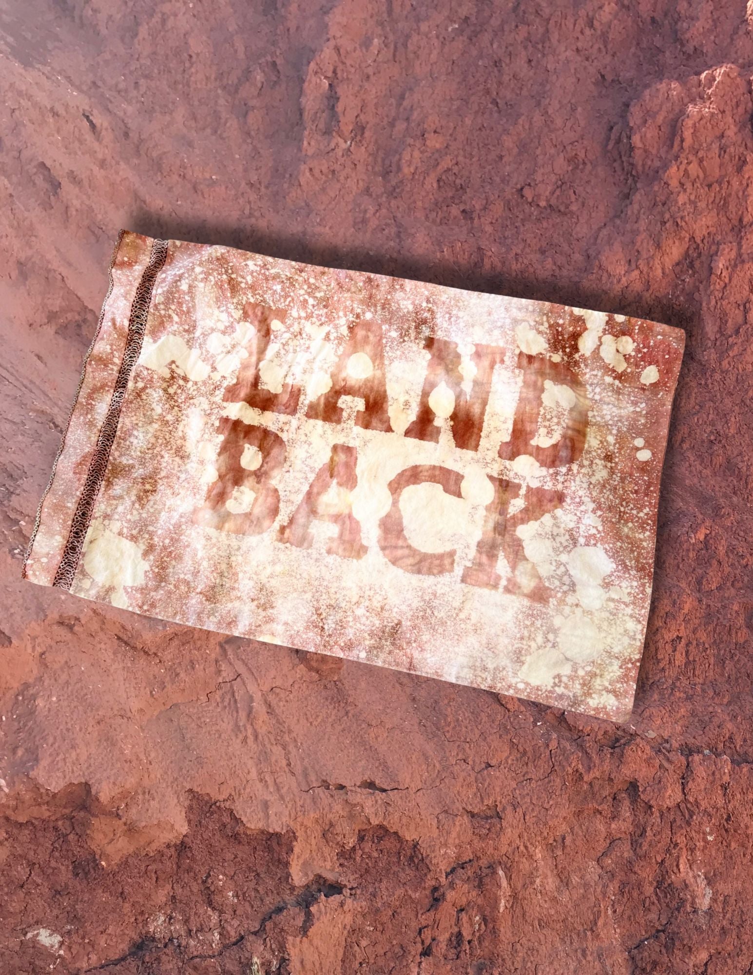 Upcycled Vintage Mid Century Handmade Pillowcase -  Land Back