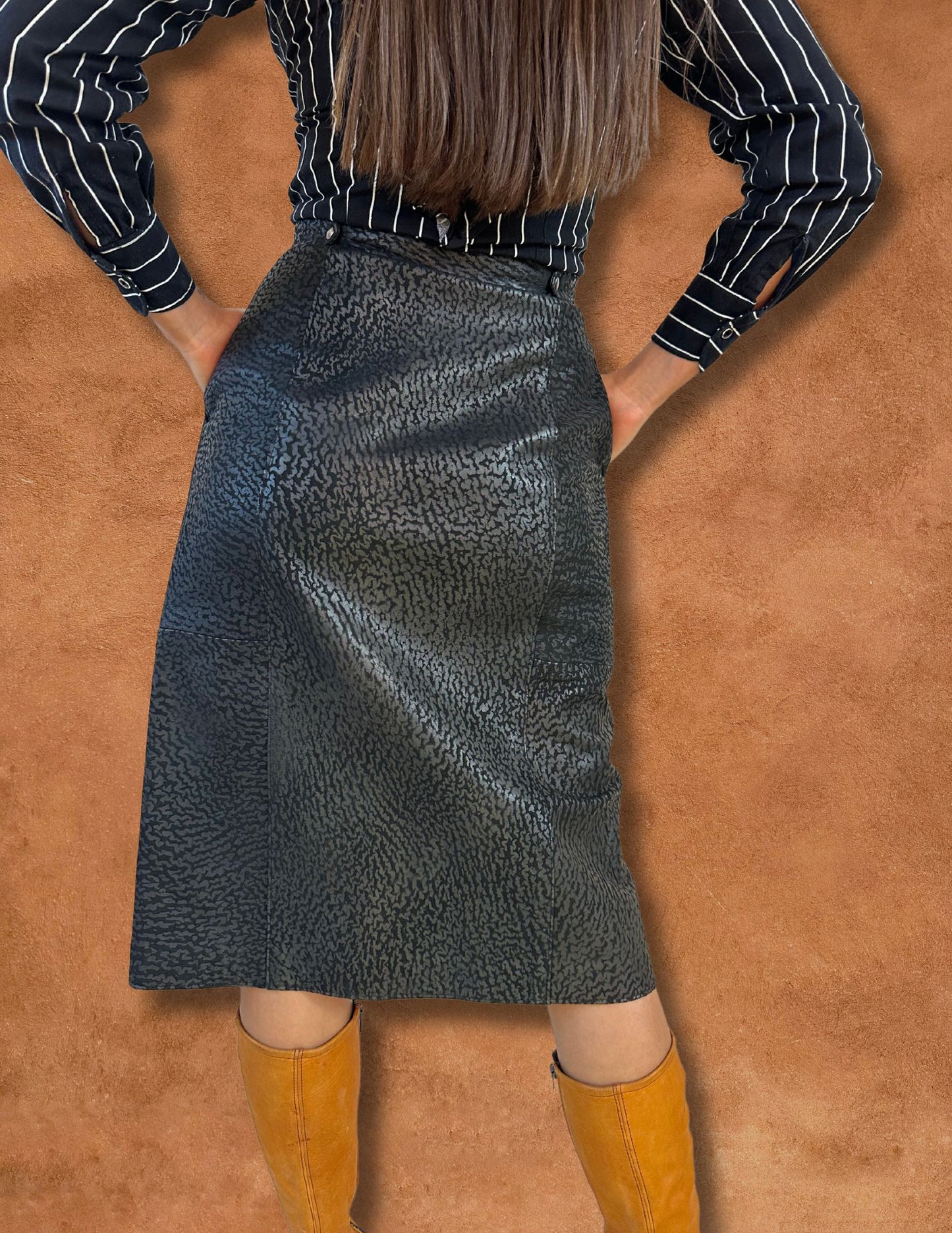 Vintage 80s Leather Skirt