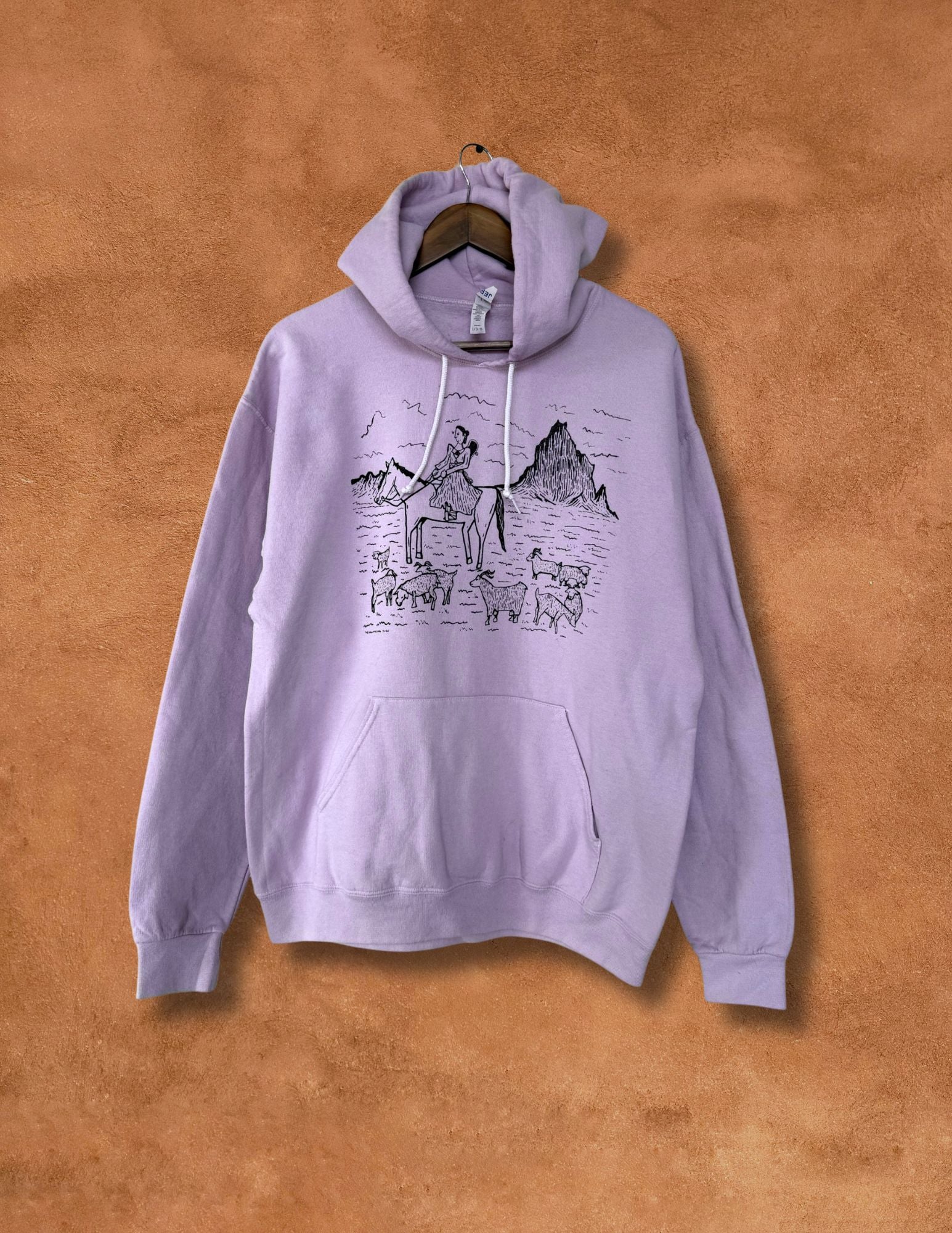 "Sheep Herders Special" Hoodie by Shawnshine Harrison- Desert Lilac