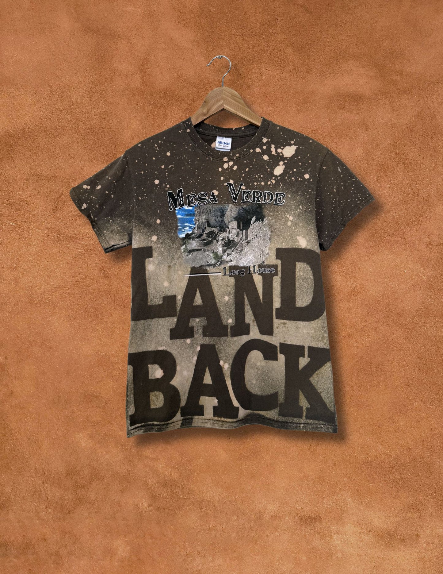Upcycled Vintage Tee- 36 x 25 Land Back