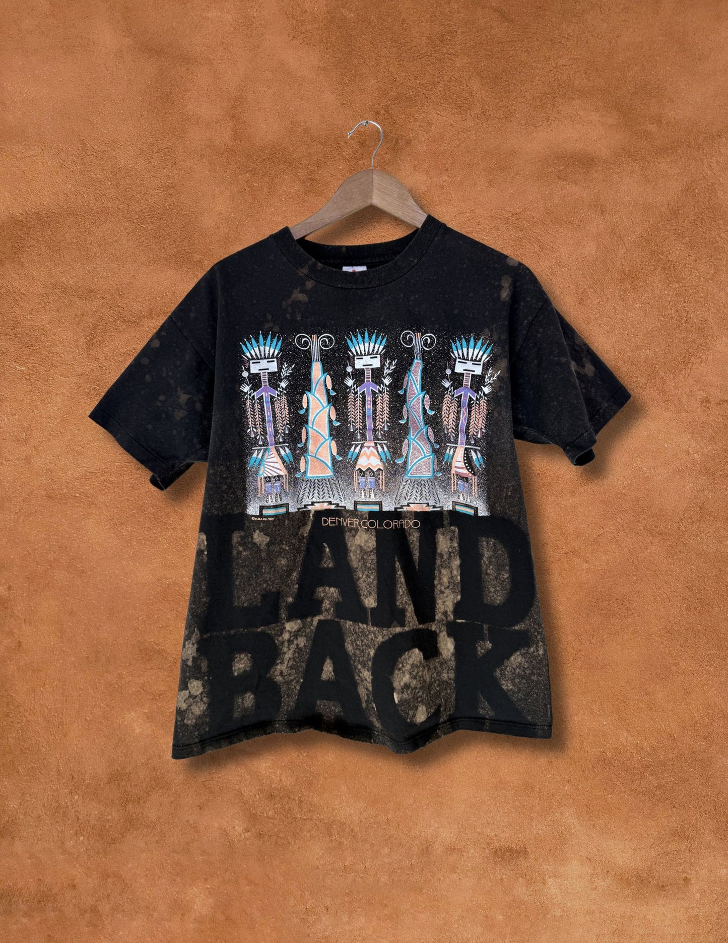 Upcycled Vintage Tee- Land Back 44 x 28