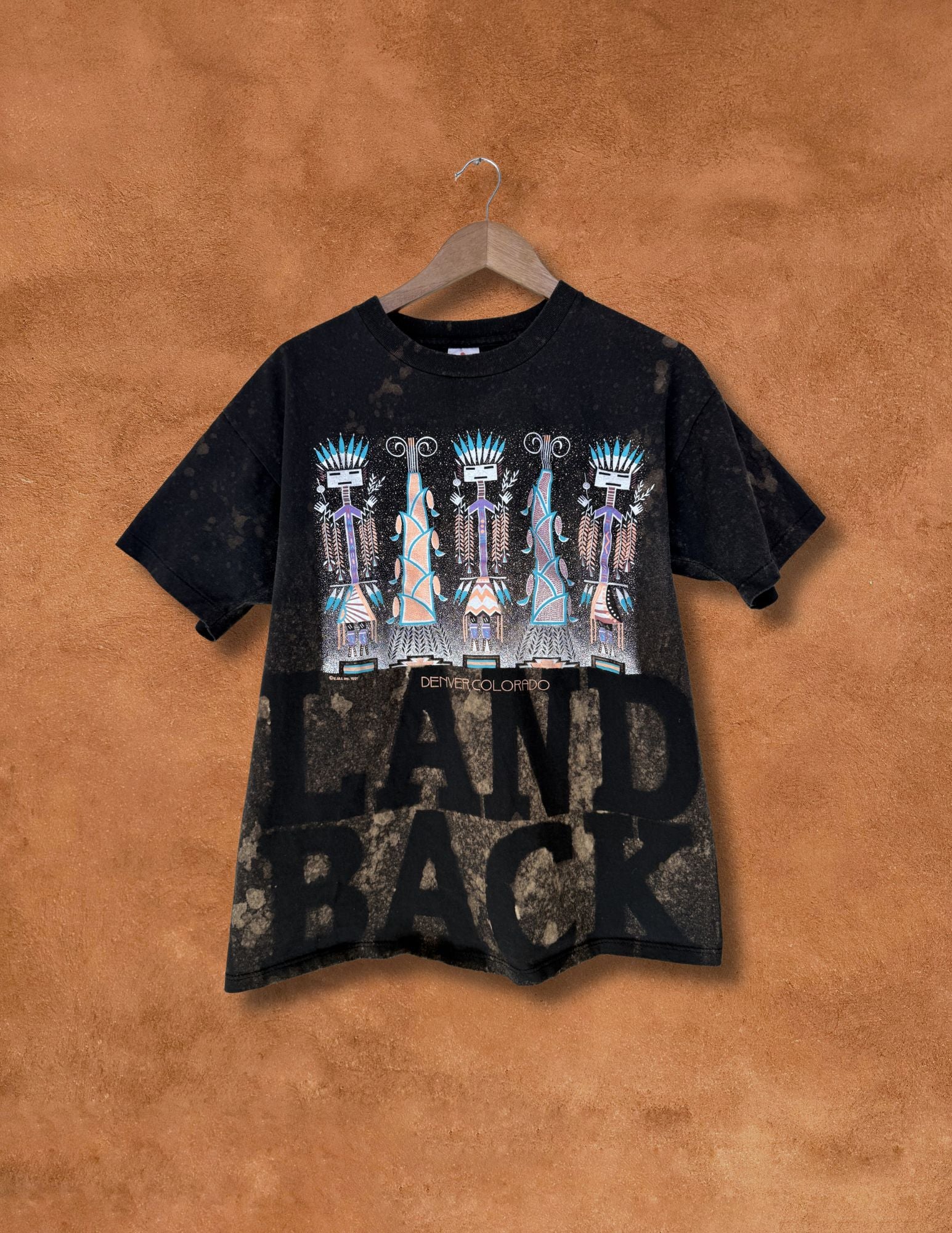 Upcycled Vintage Tee- Land Back 44 x 28
