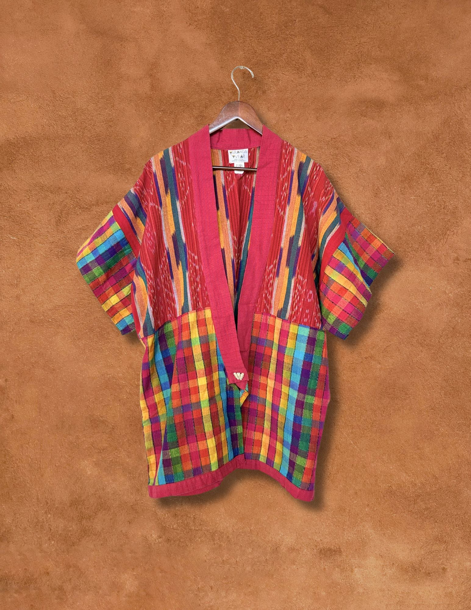 Vintage 80s Ikat Cardigan 52 x 31