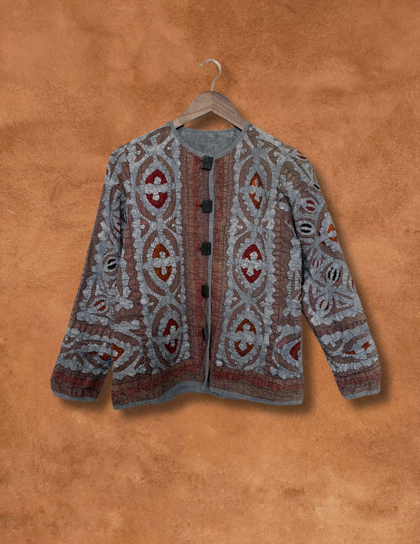 Vintage 80s Applique Folk Jacket 38 x 24