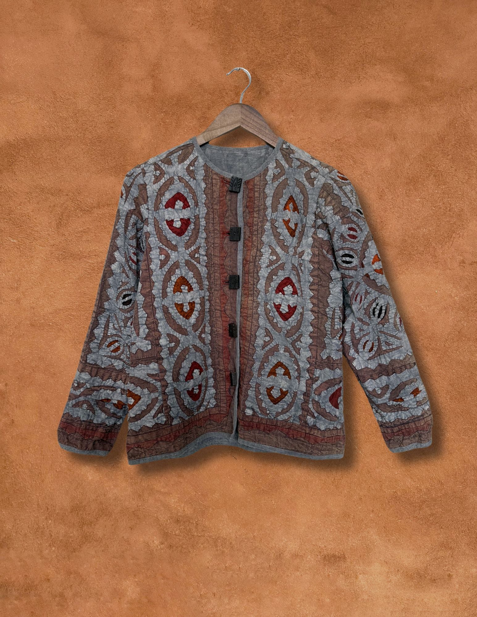Vintage 80s Applique Folk Jacket 38 x 24