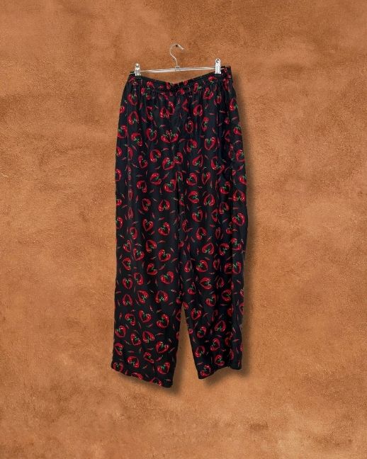Vintage 80s Southwest Chili Silk Pants