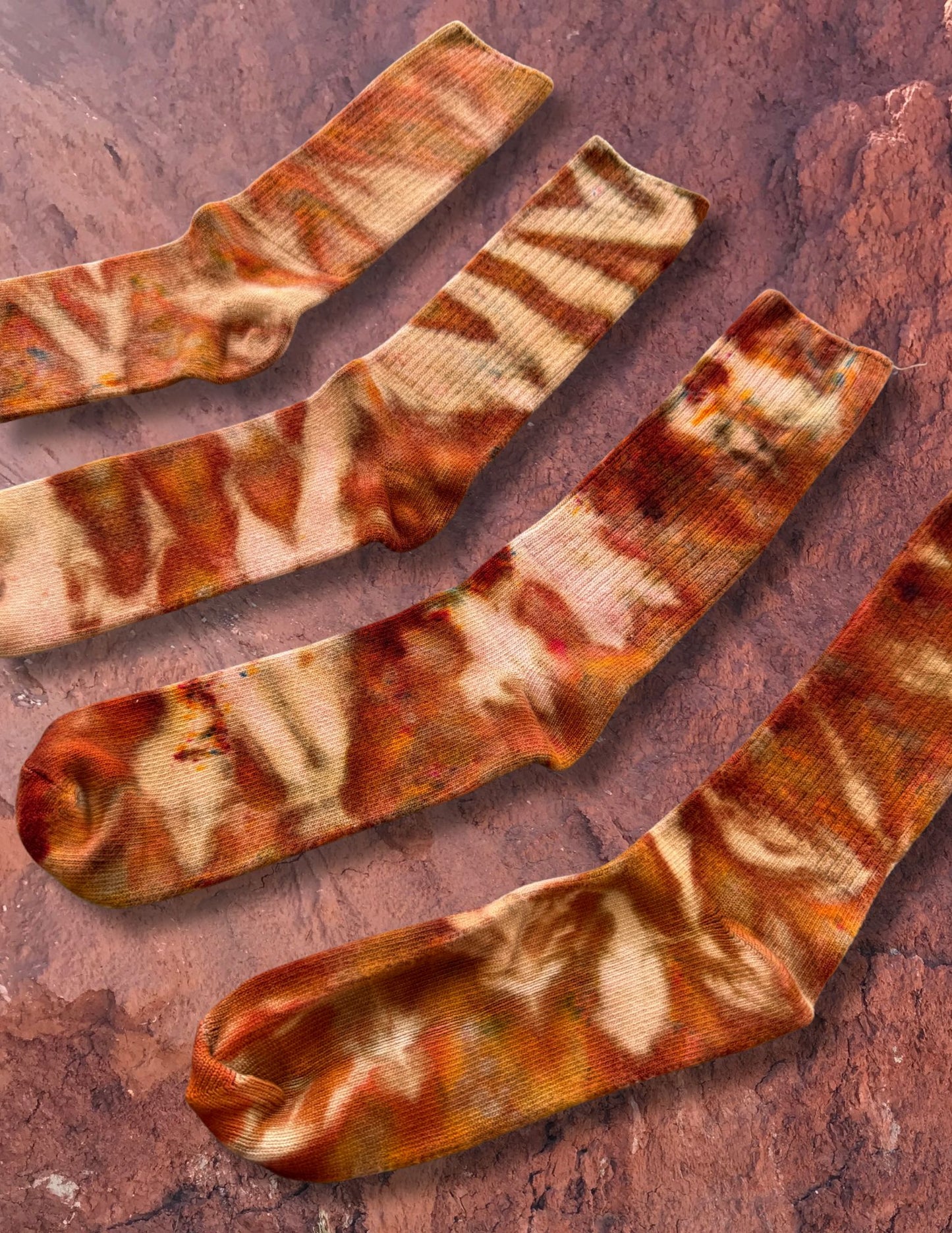 Limited Edition Hand Dyed Softest Socks- Firebird