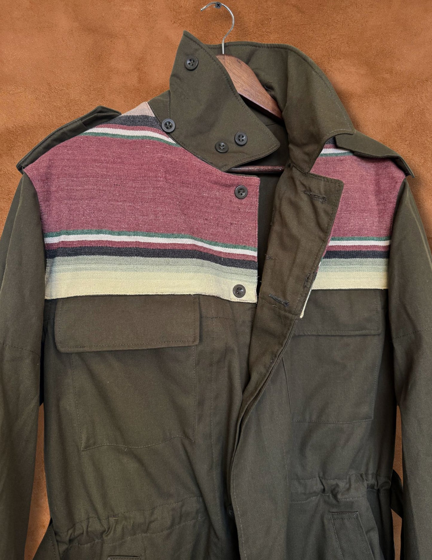 Upcycled Military Field Jacket — Midcentury Blanket Edition A