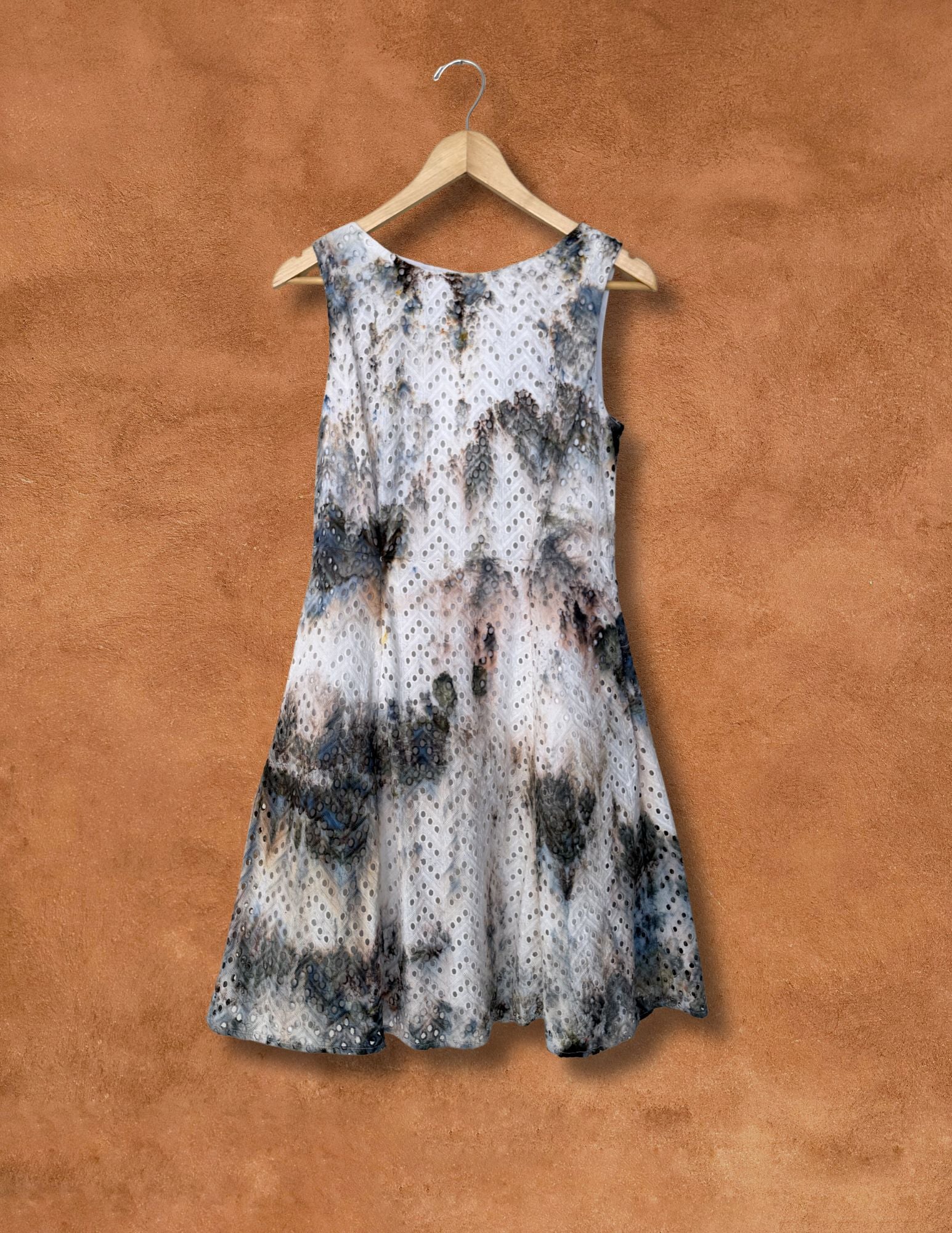 Upcycled Vintage Eyelet Dress 36 x 36