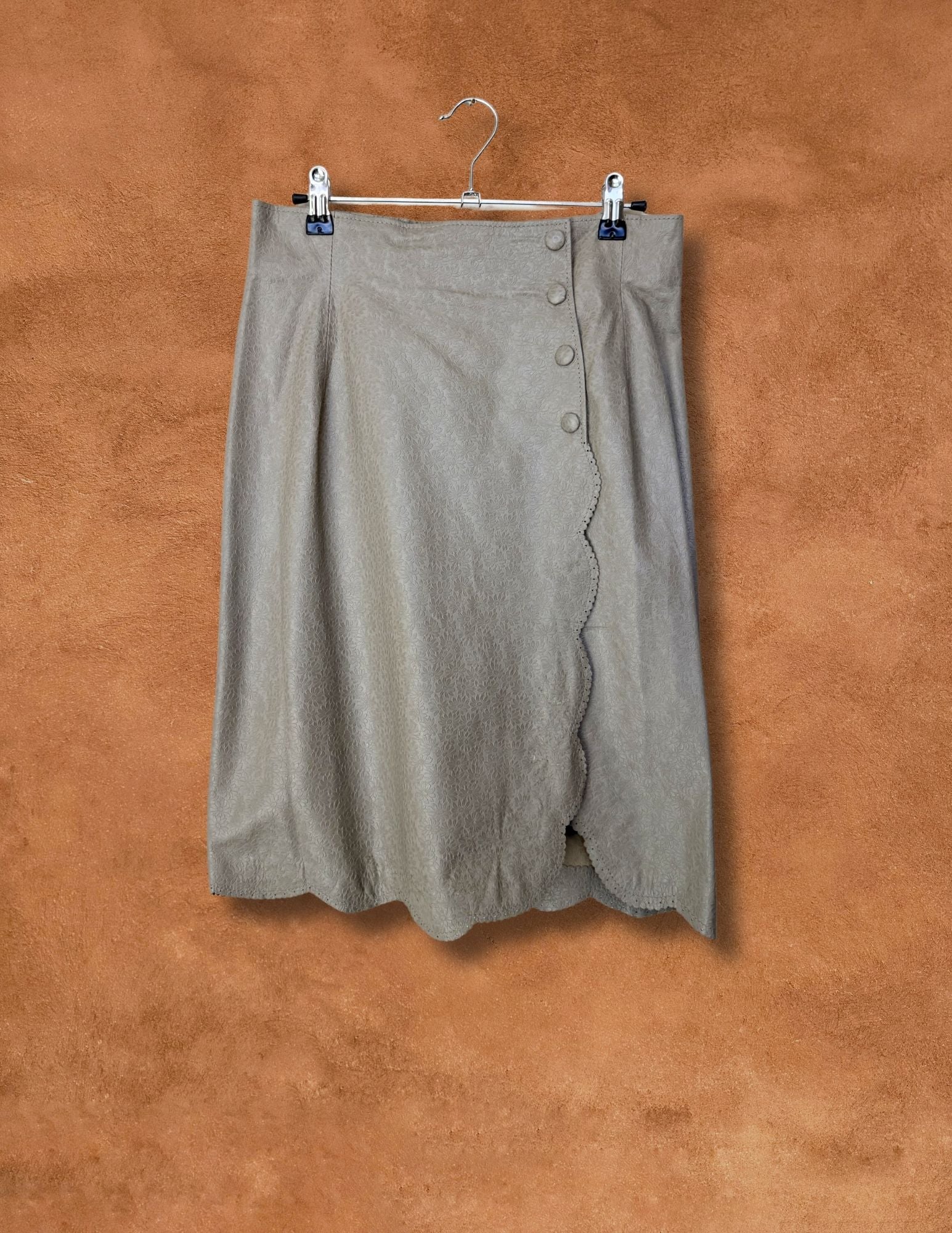 Vintage 70s Leather Skirt 28 x 23