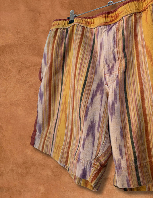 Vintage 90s Southwest Ikat Shorts-34 x 9