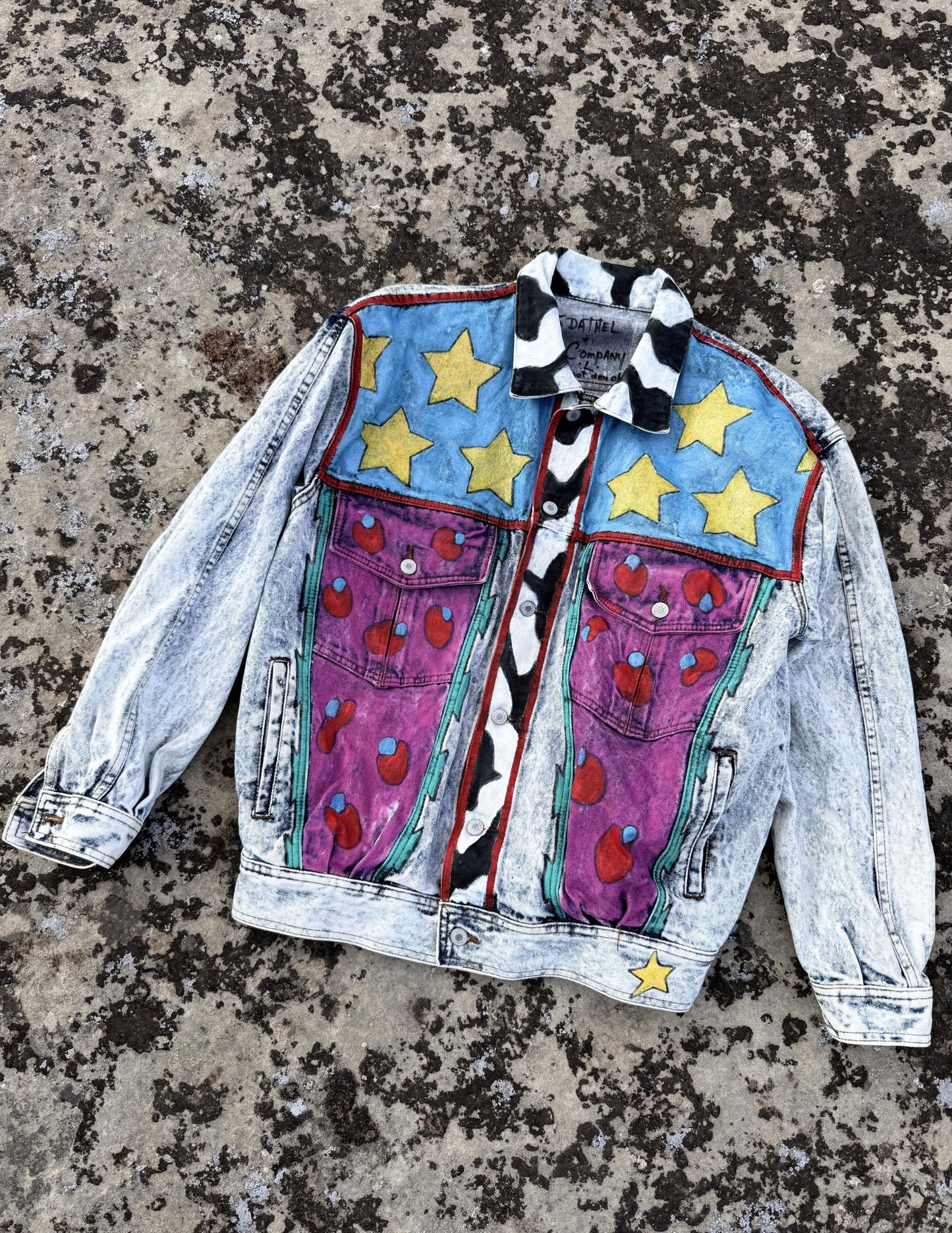 Vintage 80s Handpainted Southwest Jacket 52 x 29