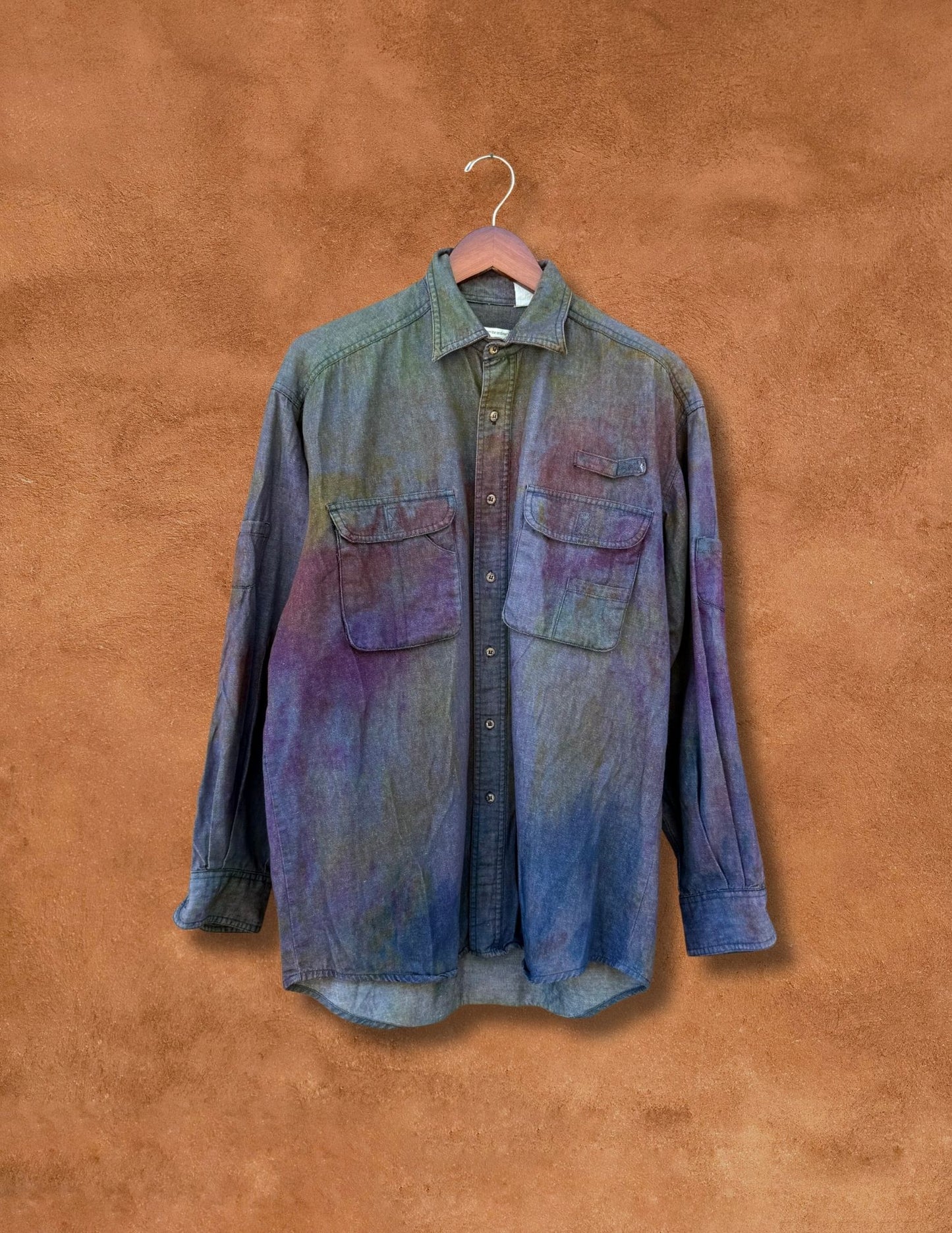 Upcycled Denim Utility Shirt