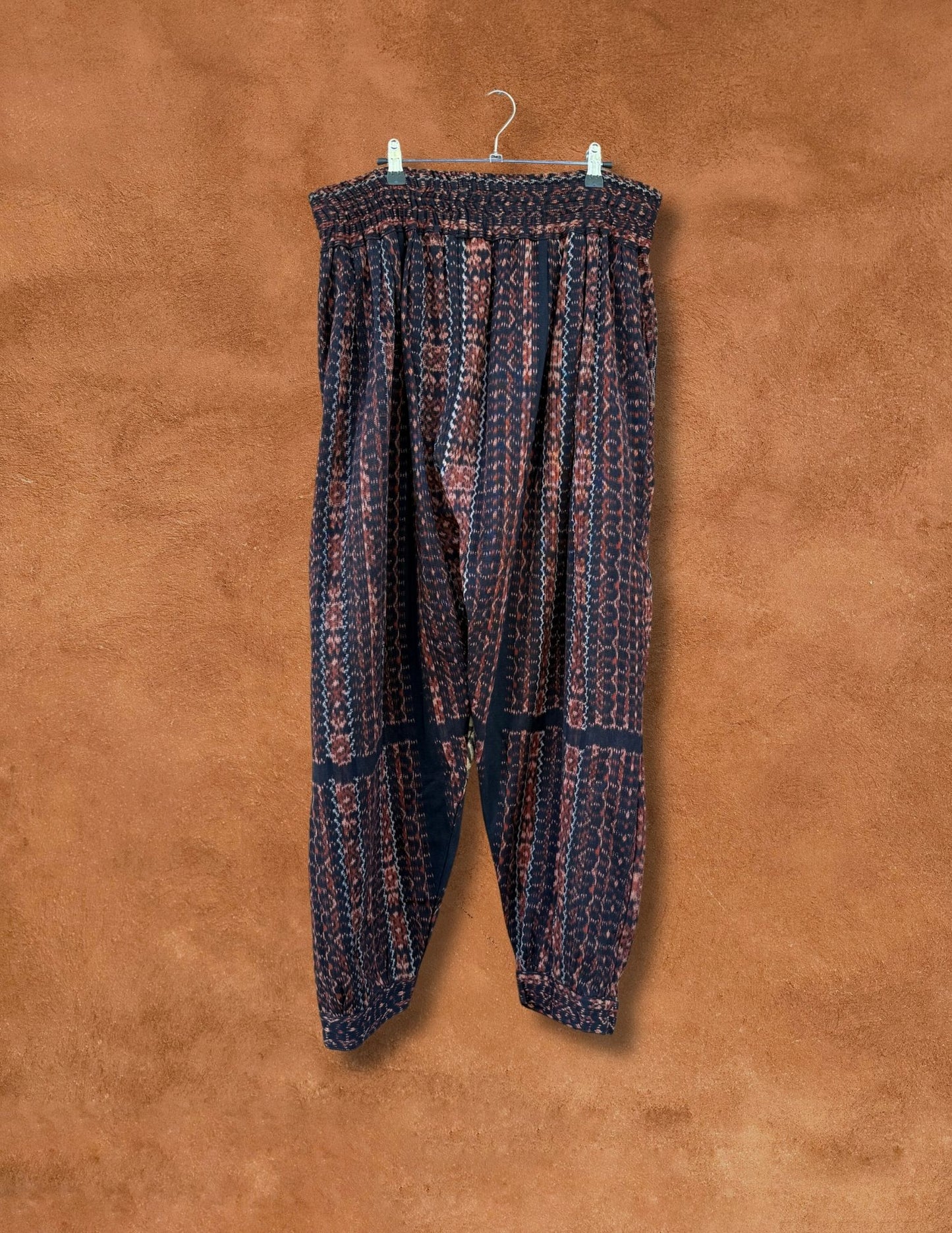Vintage 80s Ikat Harem Pants