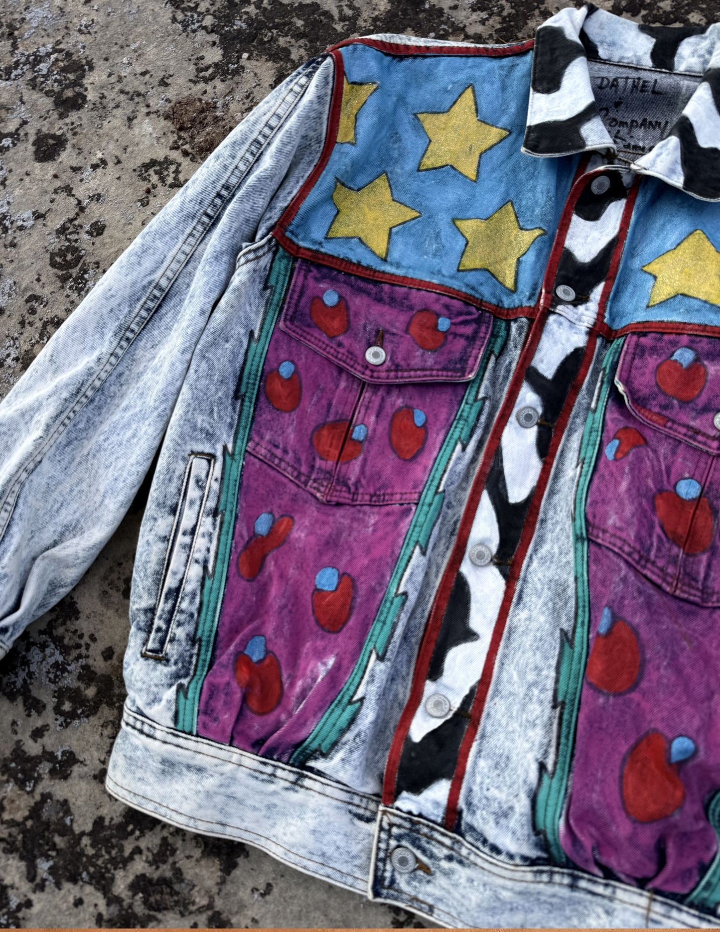 Vintage 80s Handpainted Southwest Jacket 52 x 29
