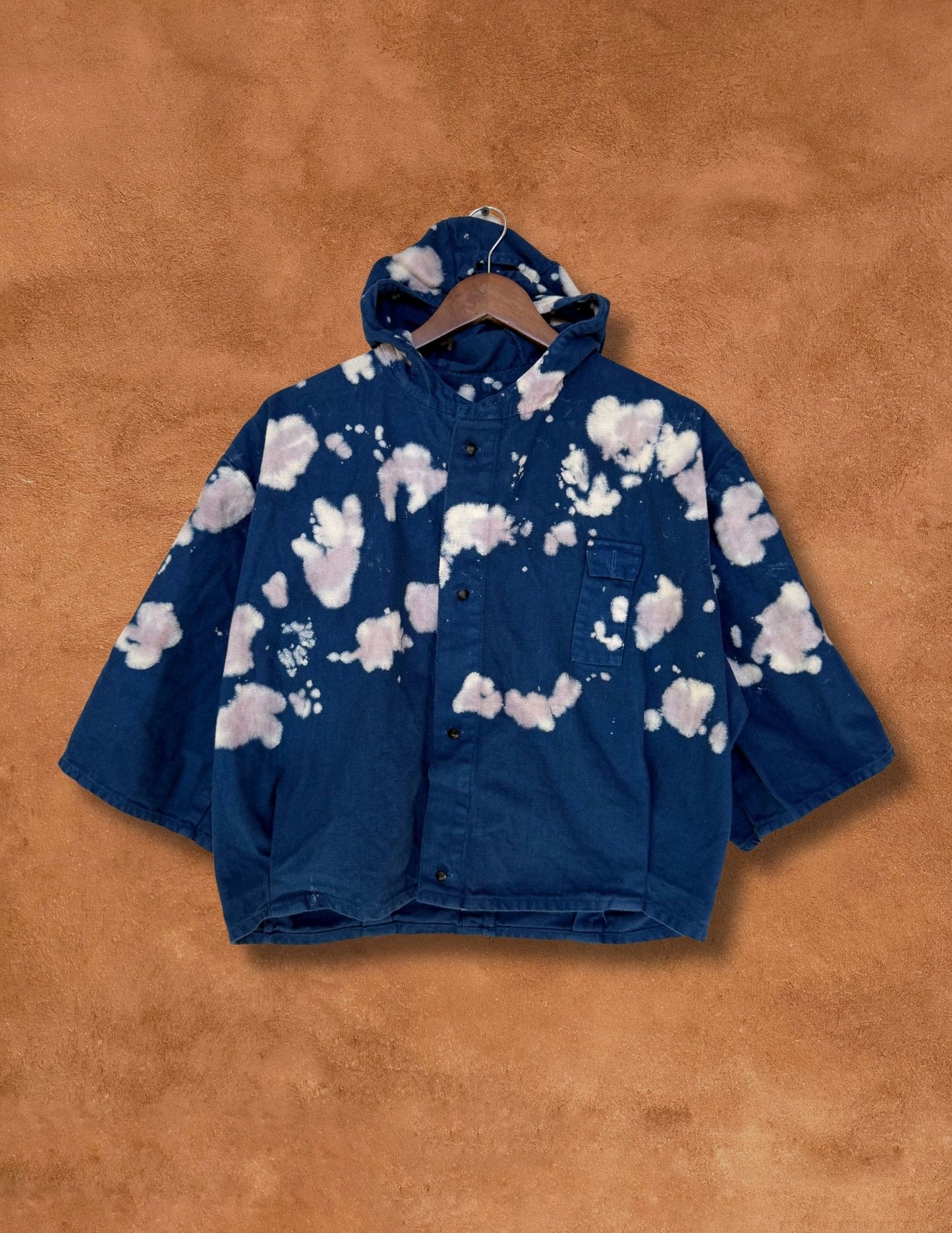 Upcycled Vintage Military Cropped Hoodie