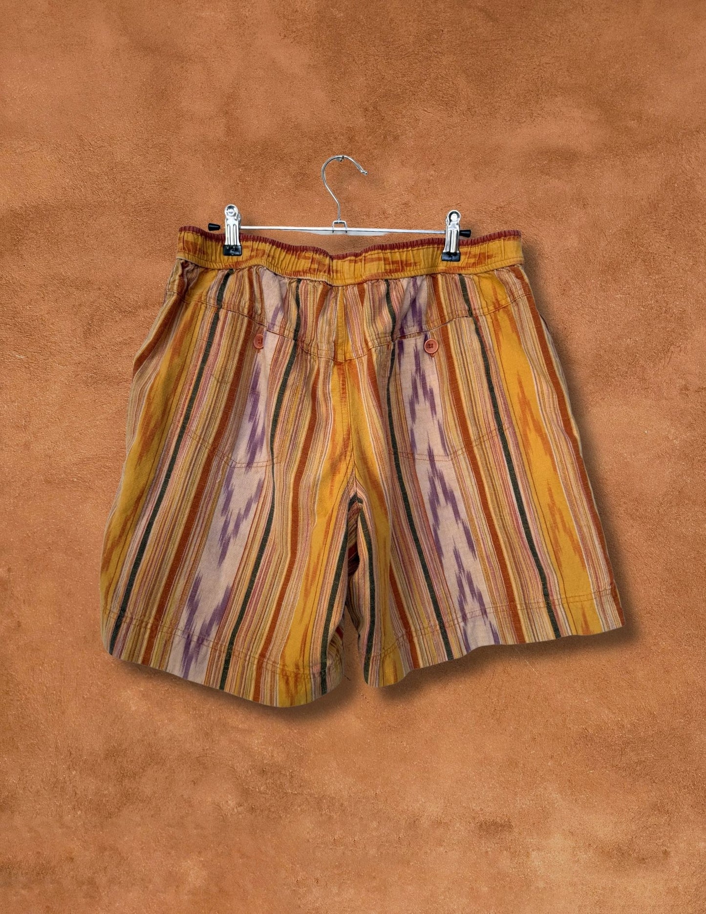 Vintage 90s Southwest Ikat Shorts-34 x 9