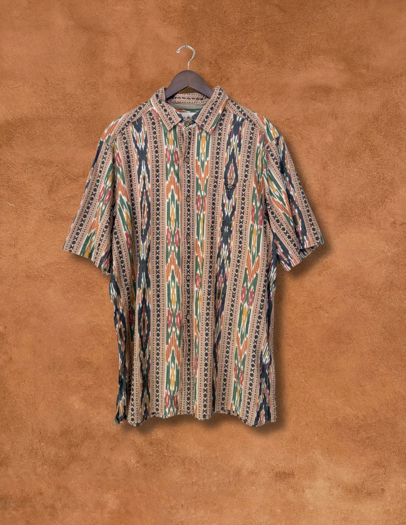 Vintage 80s Southwest Ikat Shirt