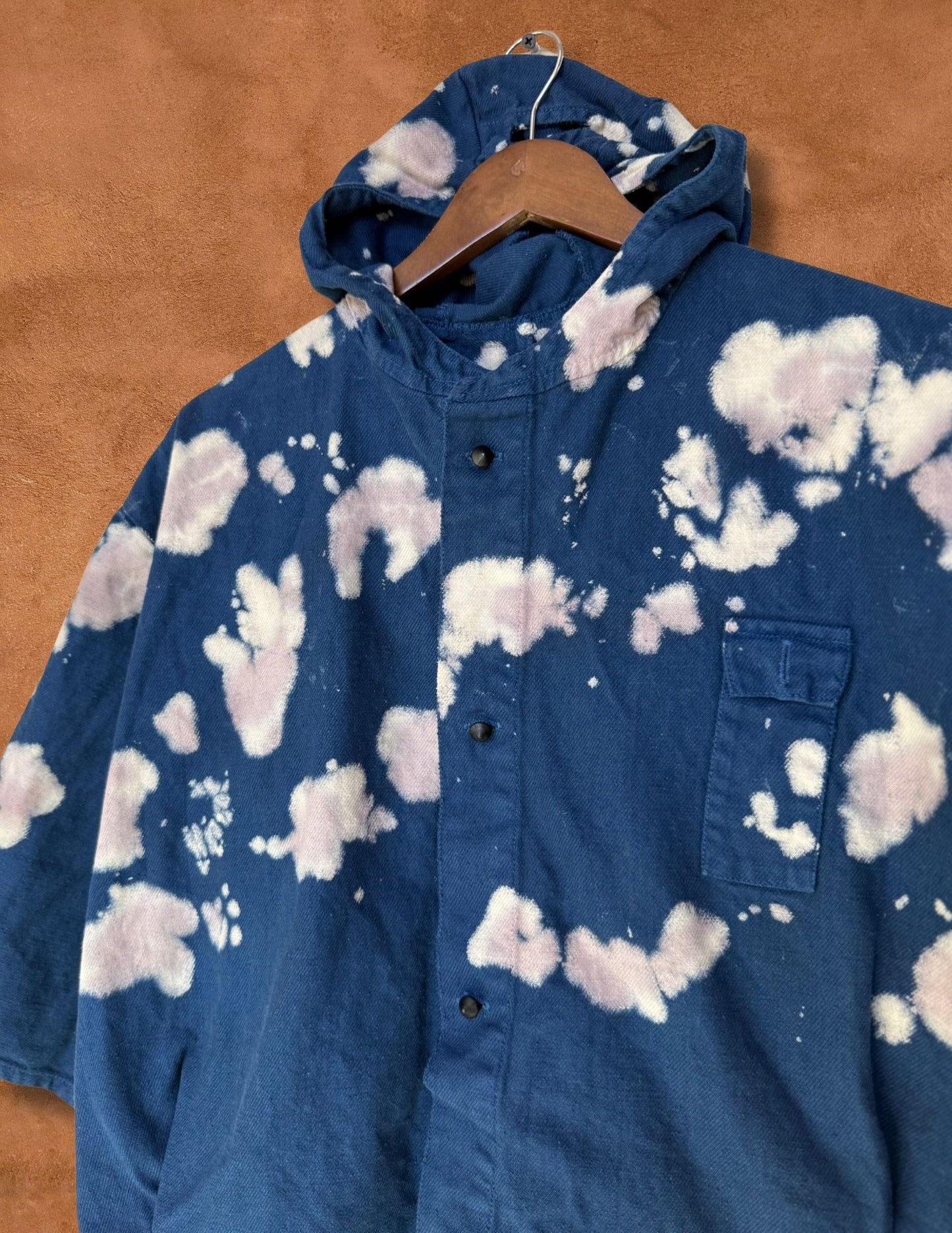 Upcycled Vintage Military Cropped Hoodie