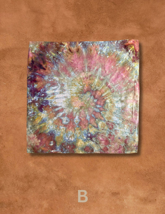 Limited Edition Hand Dyed Organic Cotton Bandana -Kaleidascope