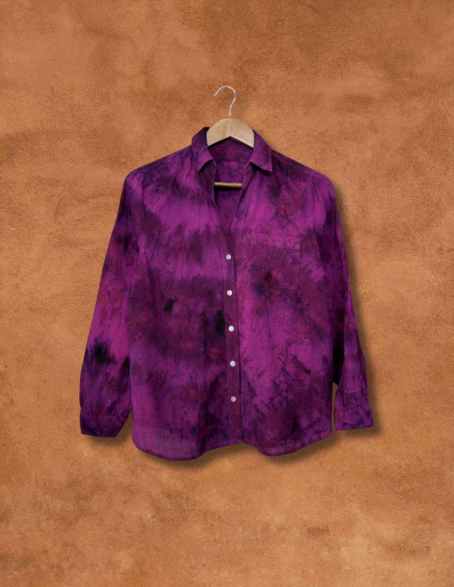 Upcycled Vintage Silk Shirt 40 x 25