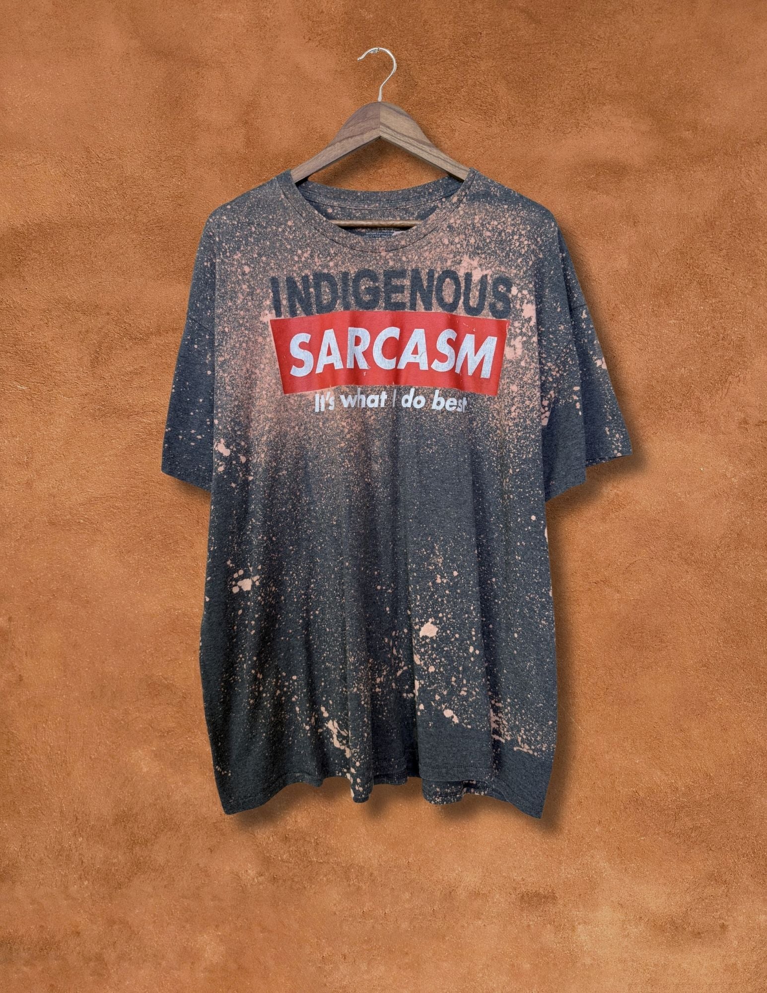Upcycled Vintage Tee- 52 x 29 Indigenous Sarcasm
