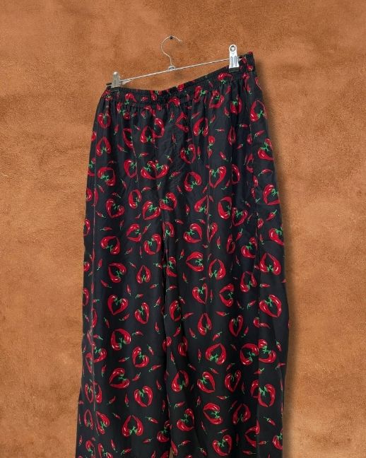 Vintage 80s Southwest Chili Silk Pants