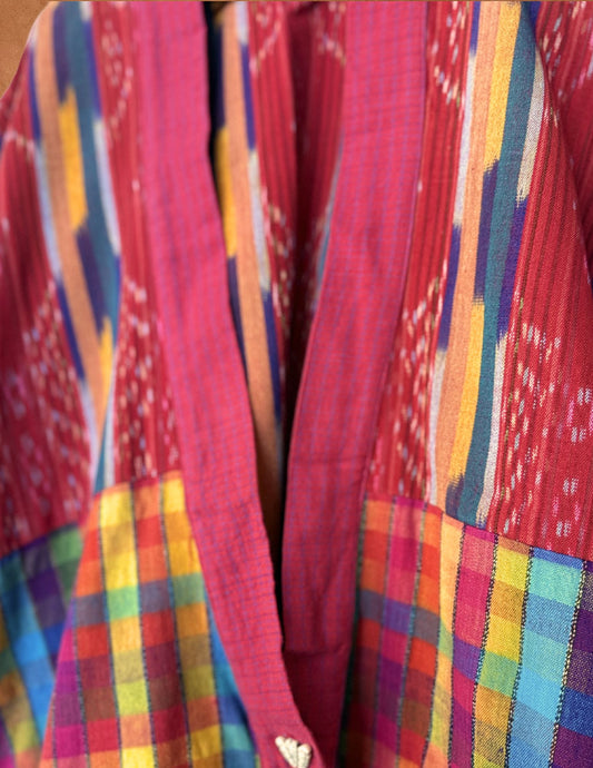 Vintage 80s Ikat Cardigan 52 x 31