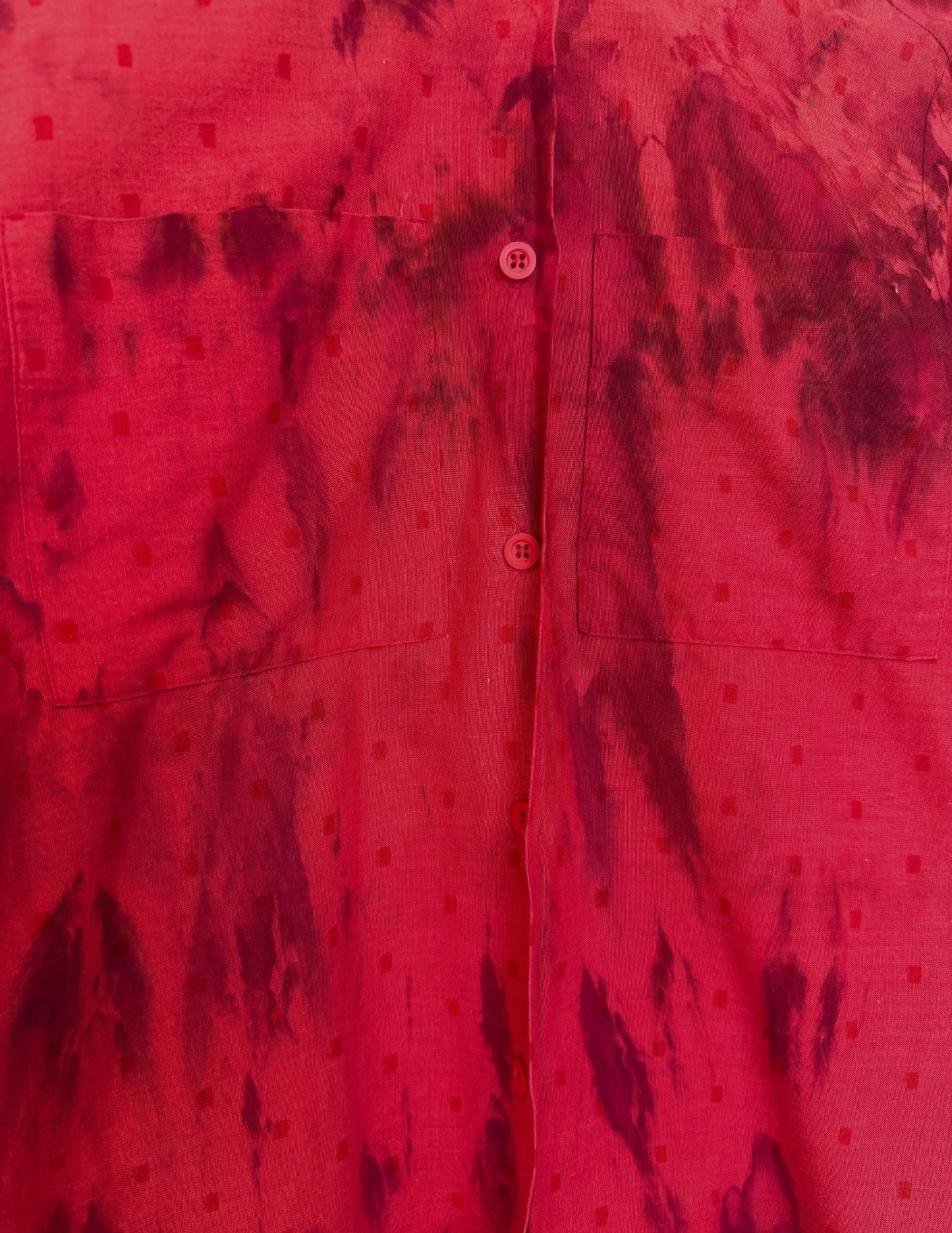 Upcycled Vintage Marimekko Shirt- Pomegranate