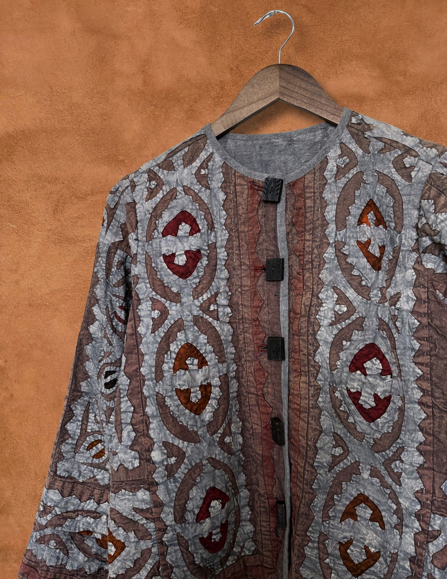 Vintage 80s Applique Folk Jacket 38 x 24