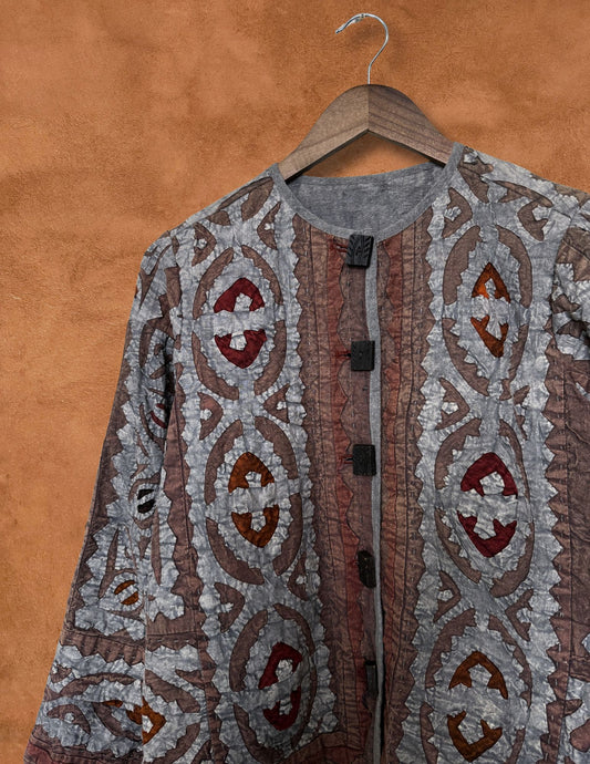 Vintage 80s Applique Folk Jacket 38 x 24