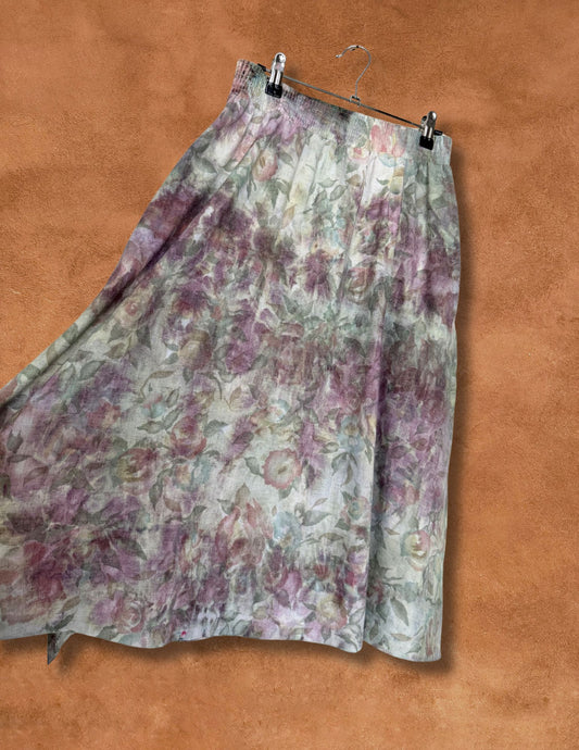 Upcycled Vintage 80s Floral Skirt