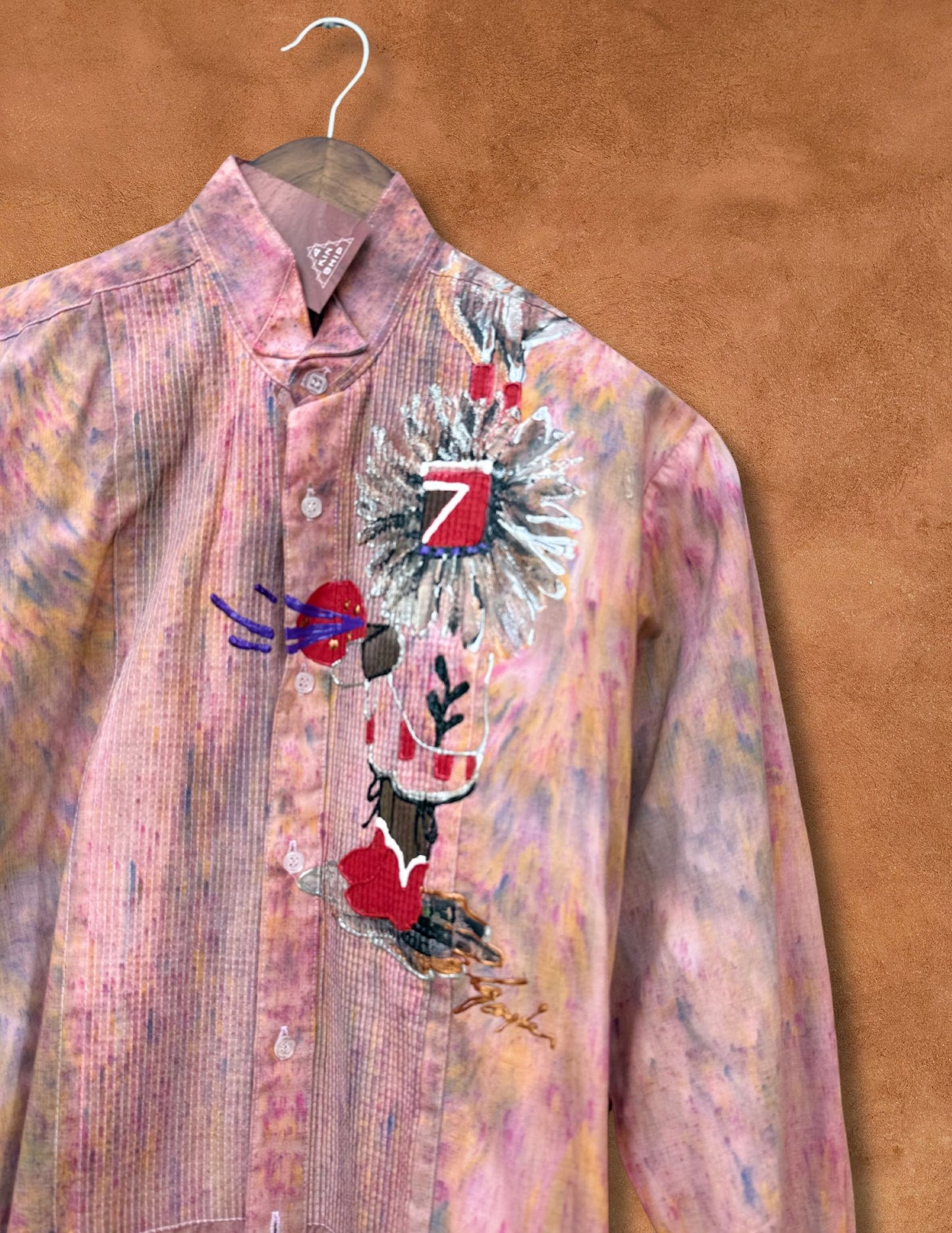 Upcycled Vintage Handpainted Southwest Shirt