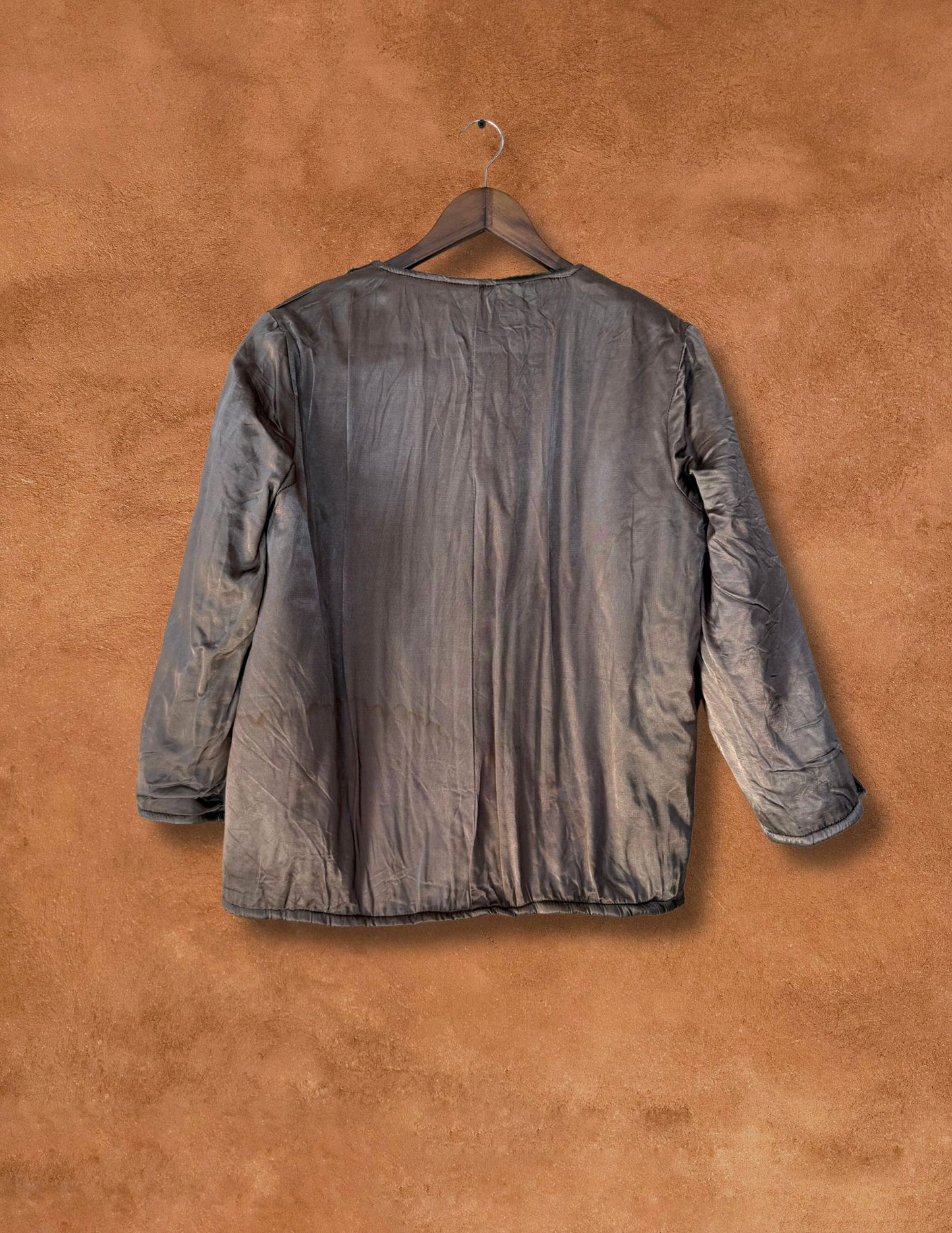 Vintage Mid-Century Greek Military Reversible Satin Jacket A