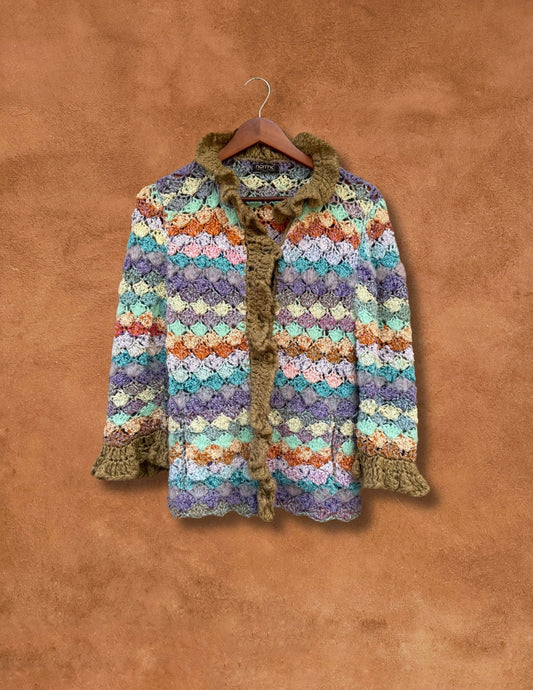 Vintage 80s Multicolor Stripe Sweater
