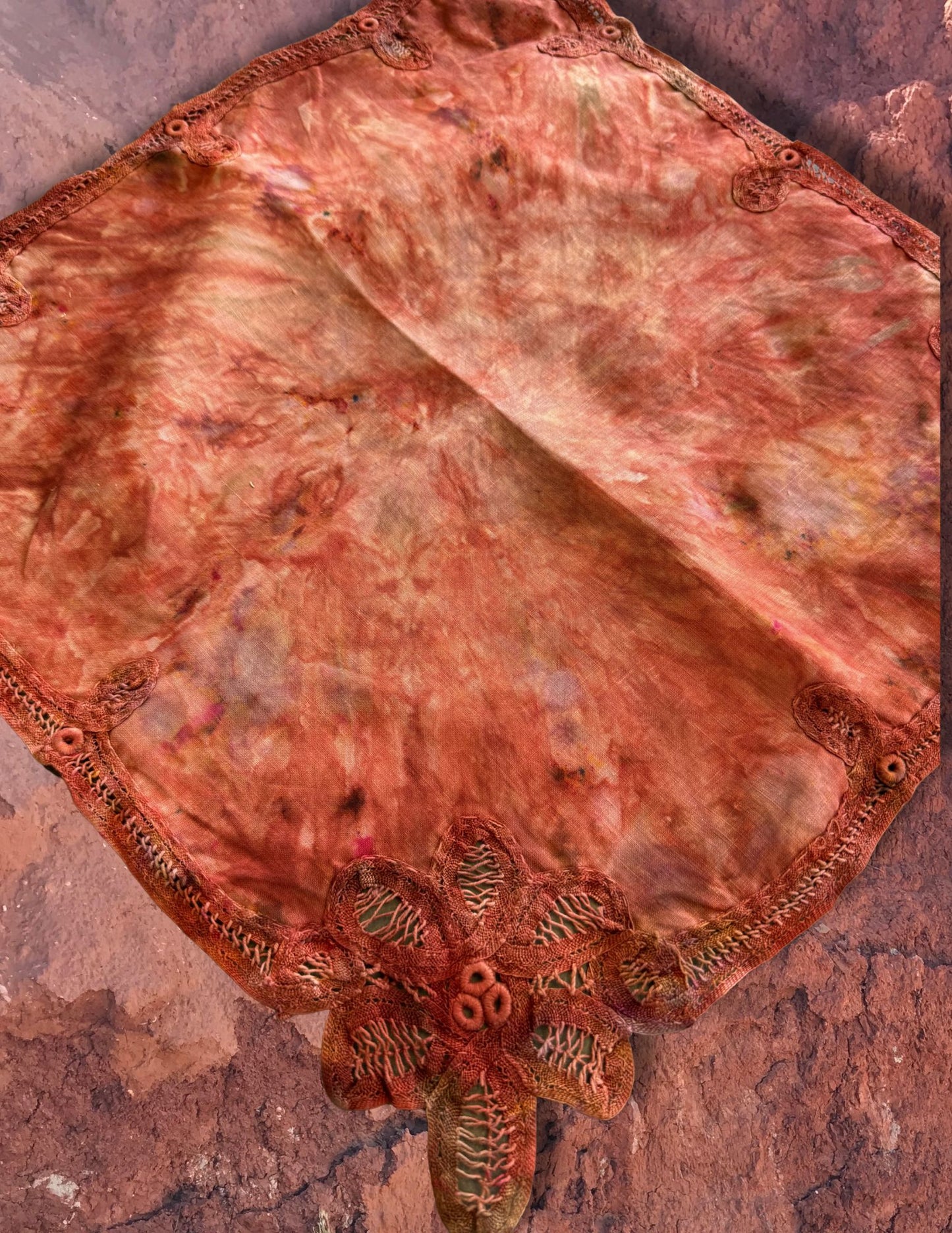 Upcycled Vintage Linen Hankerchief