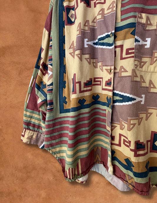 Vintage 90s Southwest Shirt 58 x 26