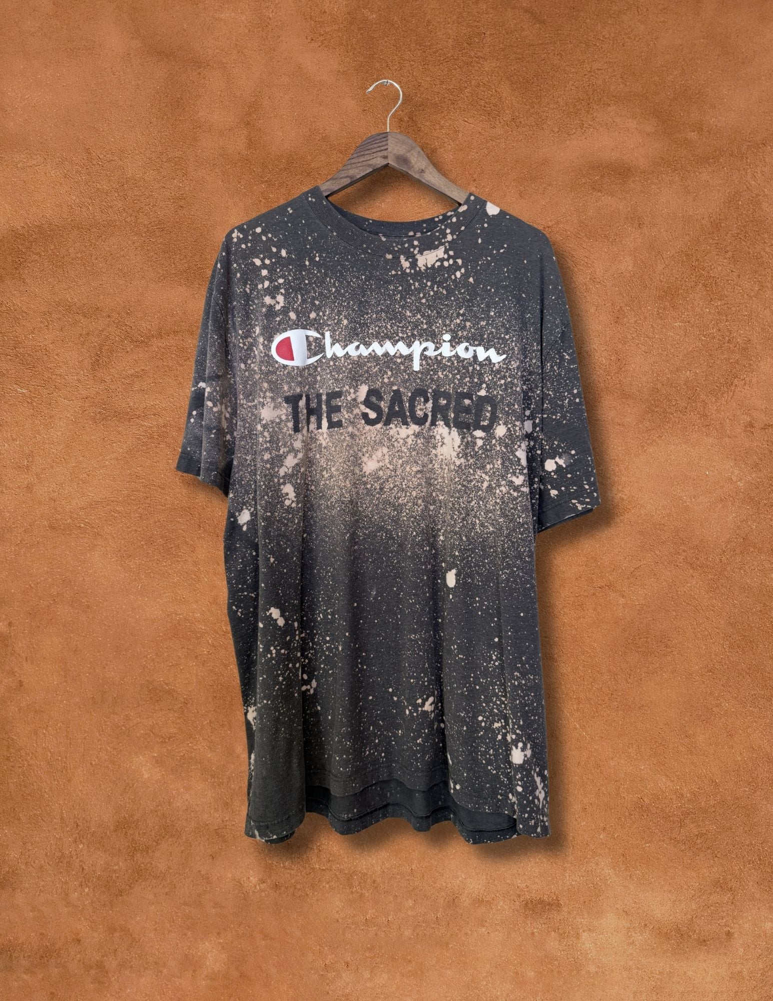Upcycled Vintage Tee-  56 x 34 Champion The Sacred